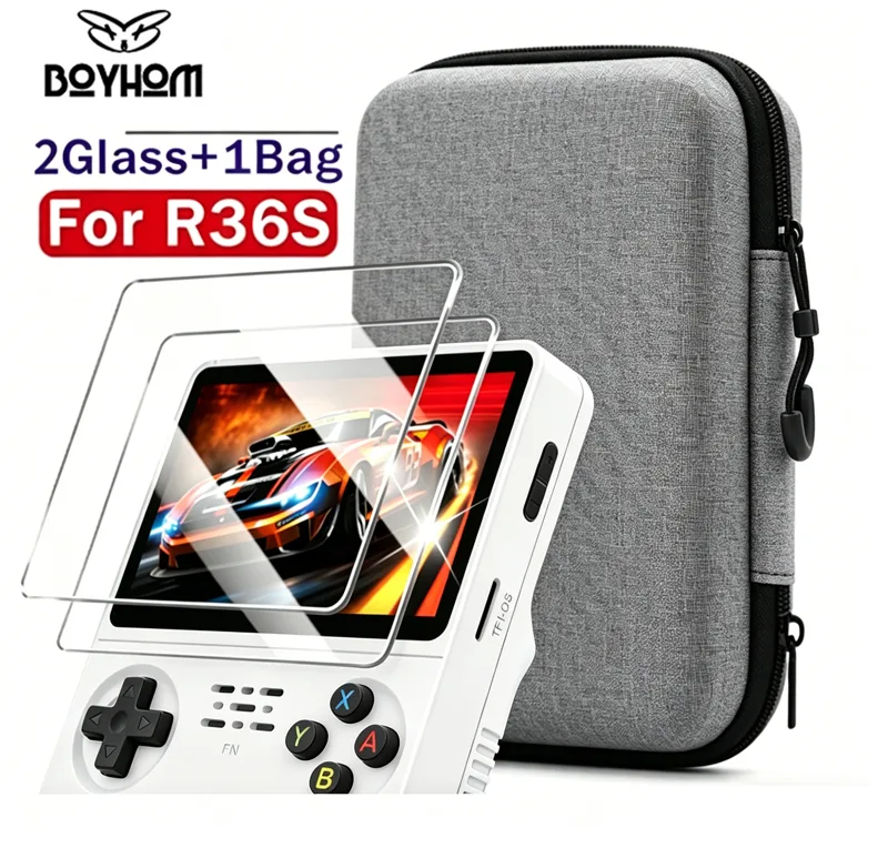 Gaming Console Handheld Retro - BOYHOM Official R36S Tempered Glass Screen