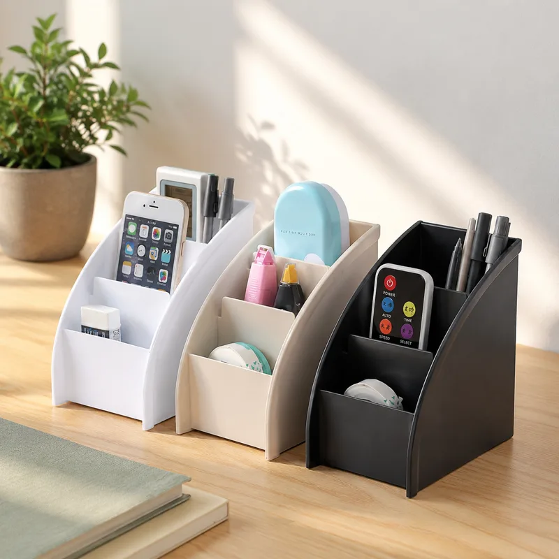 Controller Stand Holder - Multifunctional 3 Grid Remote Control Box