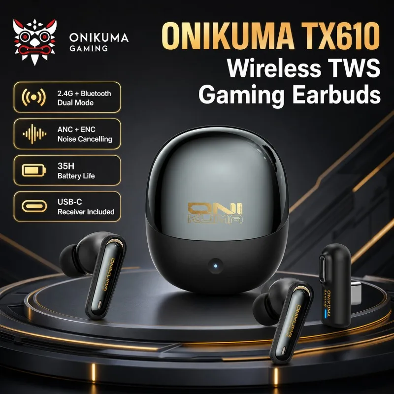Gaming Console For Your Phone - ONIKUMA TX610 Wireless Gaming Earbuds Dual