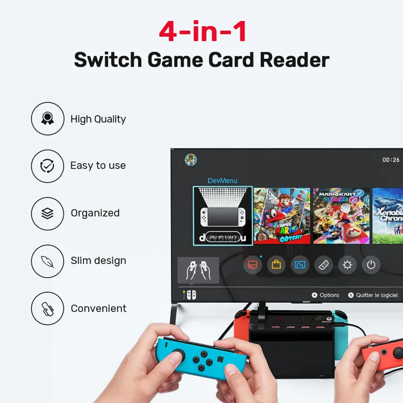 Gaming Card Holder - G1002D Portable Game Card Reader for