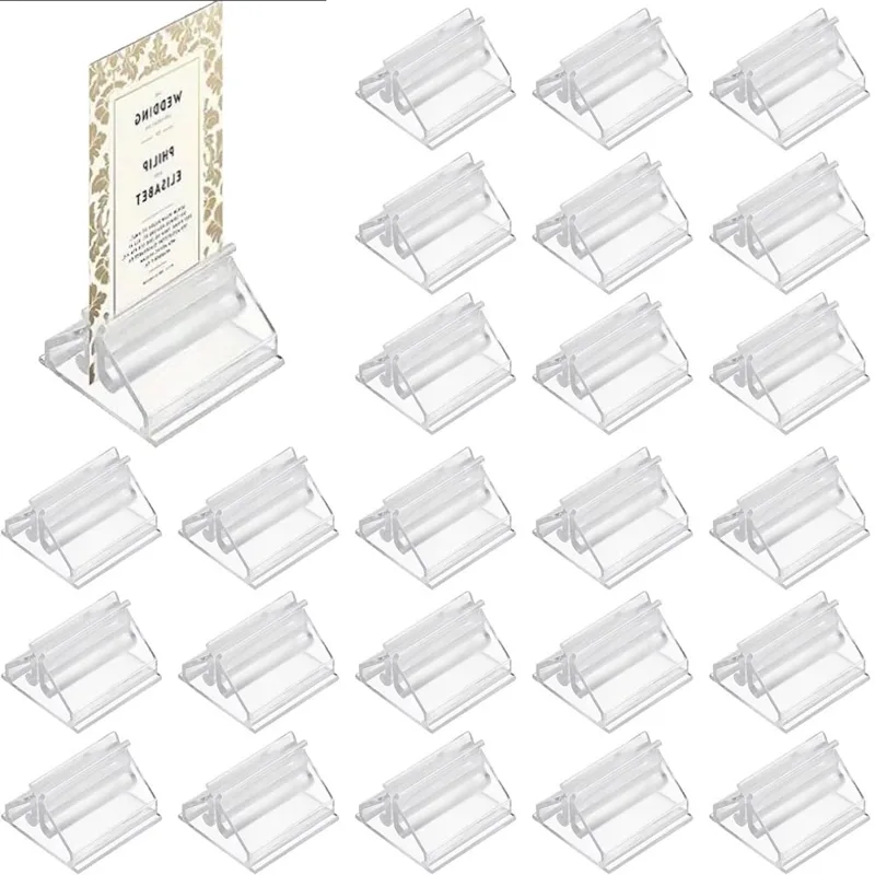 Gaming Card Holder - 12/24/48Pcs Mini Clear Stands Place Card