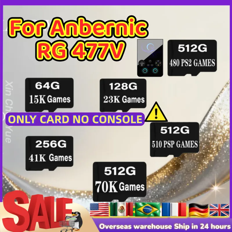 Gaming Console Handheld Retro - For ANBERNIC RG477V TF Card Plug&play