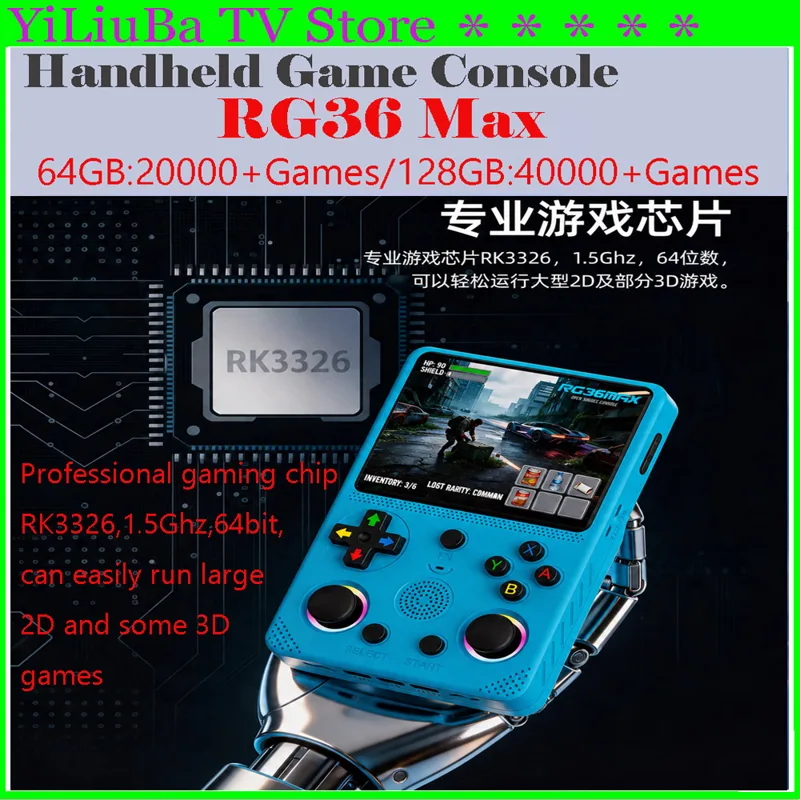Gaming Console Handheld Best - [Genuine]2026Newest Retro Handheld Game Console RG36