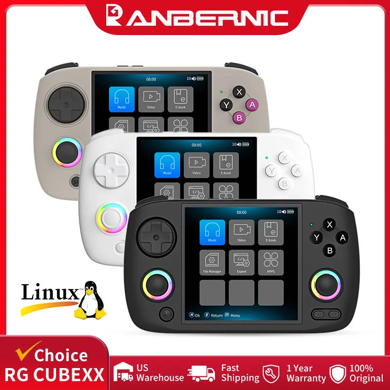 Gaming Console Handheld Retro - ANBERNIC RG CubeXX Handheld Games Console