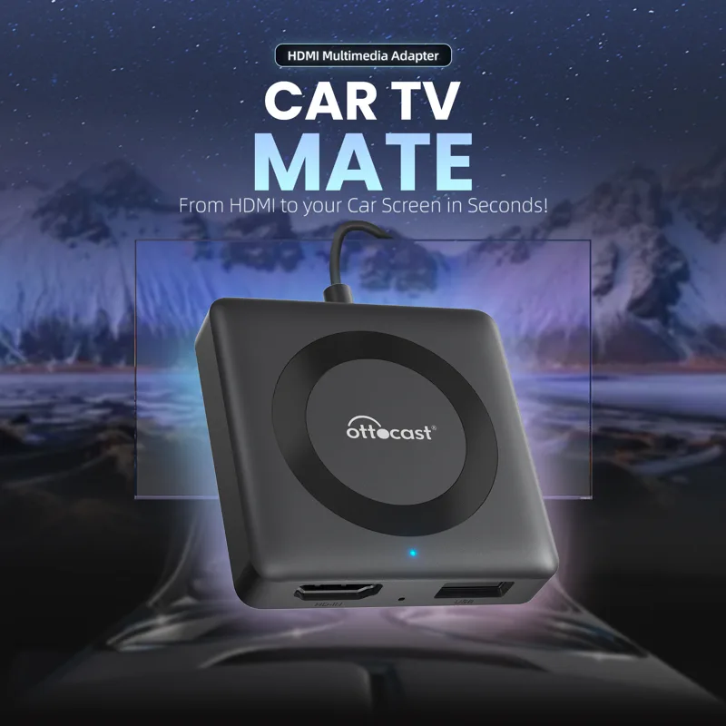 Gaming Console In Car - Wireless CarPlay Adapter OTTOCAST Car TV