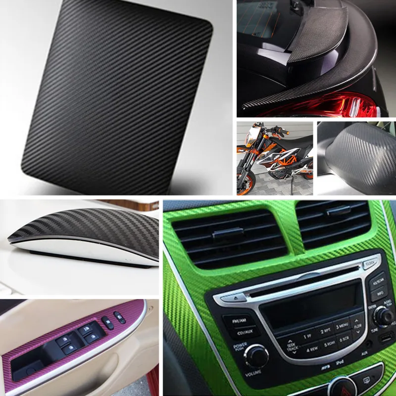 Carbon Fiber Vinyl Foil Film C - огляд і ціна Console Skin Wrap