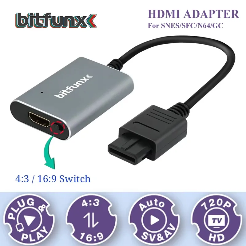 Bitfunx 720P Svideo / AV To HD - огляд і ціна Gaming Console Tv