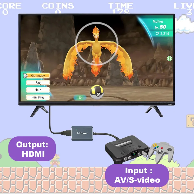 Bitfunx 720P Svideo / AV To HD - огляд і ціна Gaming Console Tv