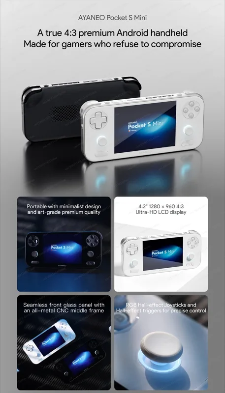 AYANEO Pocket S Mini Retro Han - огляд і ціна Gaming Console Handheld Retro