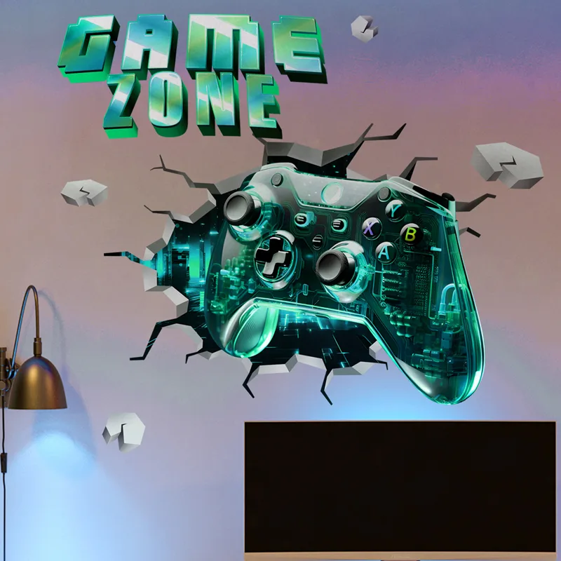 Game Zone Gaming Mural Broken  - огляд і ціна Gaming Console Wallpaper