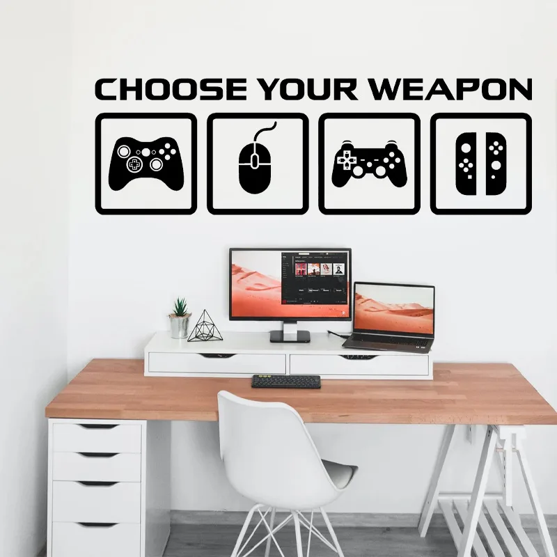 Video Game Decor Wall Decal  C - огляд і ціна Gaming Console Wallpaper