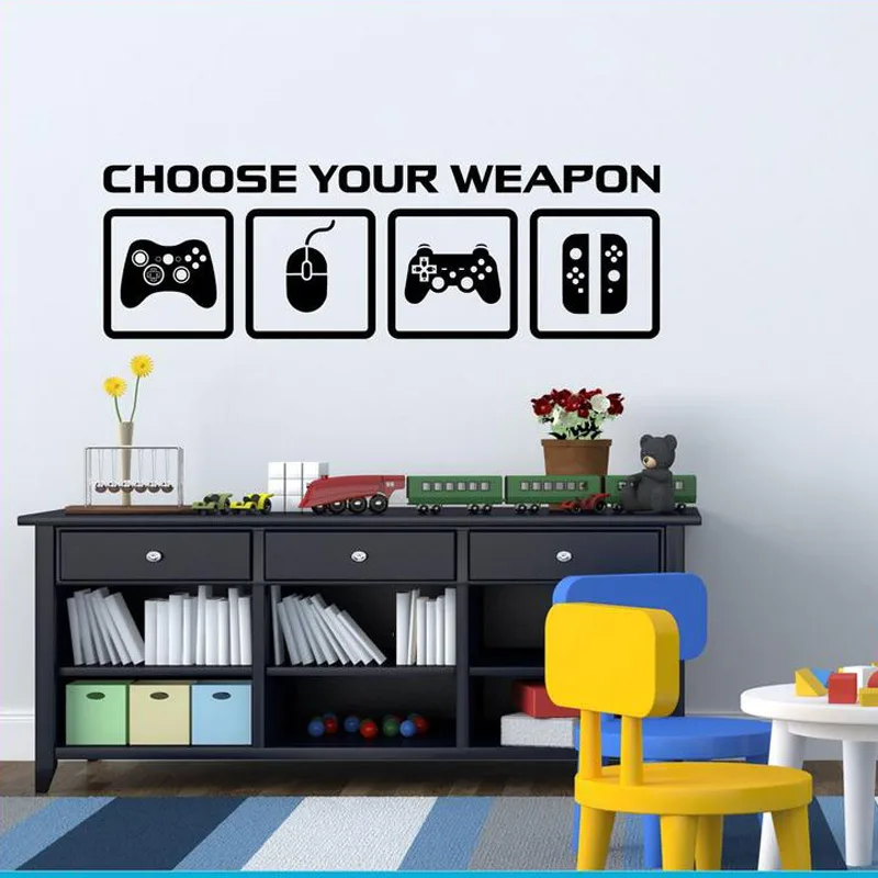 Video Game Decor Wall Decal  C - огляд і ціна Gaming Console Wallpaper