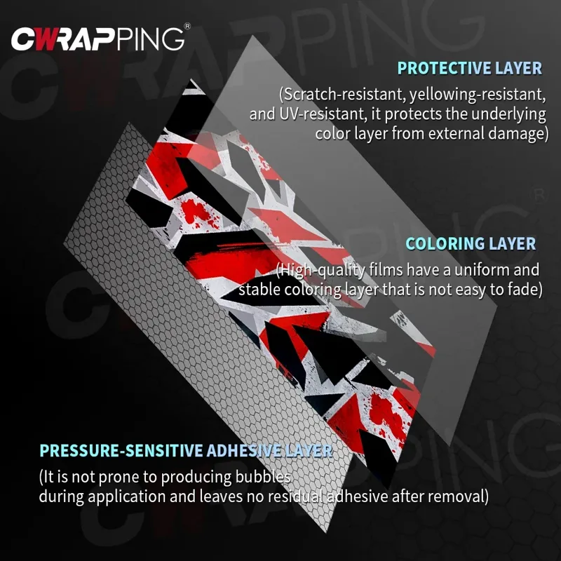 Geometric Camo Car Vinyl Wrap  - огляд і ціна Console Skin Wrap