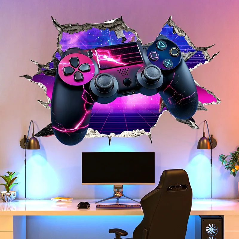 Larger Gaming Poster Broken Wa - огляд і ціна Gaming Console Wallpaper